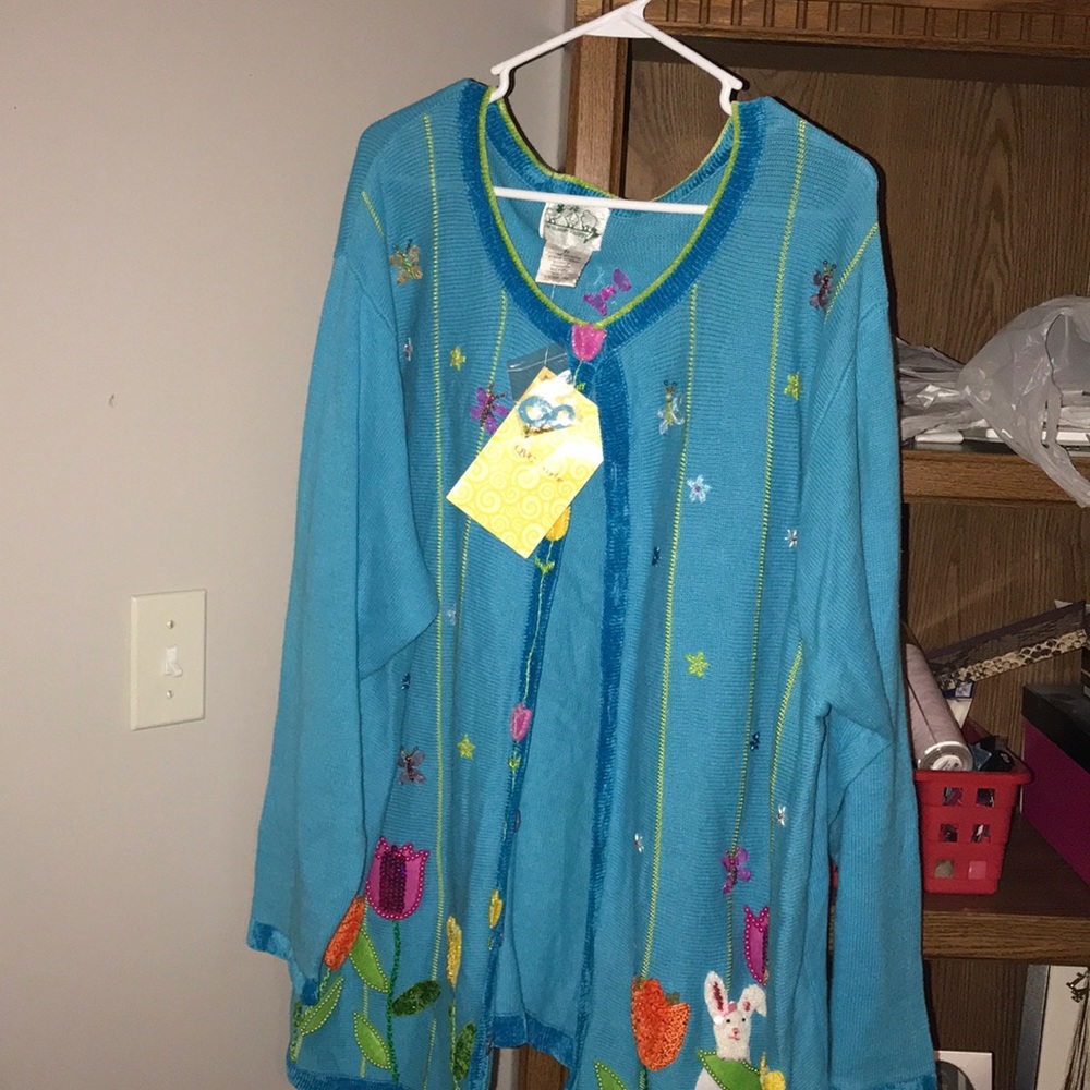 Quaker Factory Easter Sweater 3xl